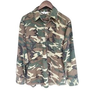 Vintage Black Duck USA Camouflage Button-Up Shirt